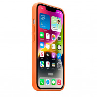 Кожаный чехол Leather Case with MagSafe на iPhone 14 Orange Кожаный чехол Leather Case with MagSafe на iPhone 14 Orange